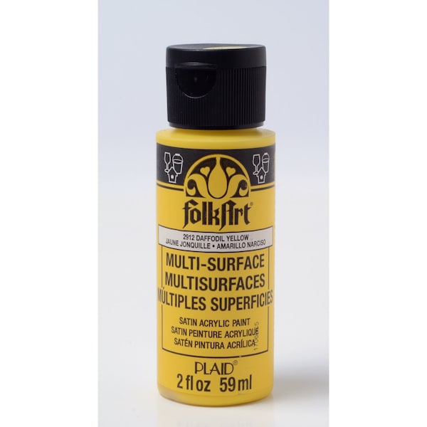 Plaid Plaid FolkArt Satin Daffodil Yellow Hobby Paint 2 oz 2912 - main